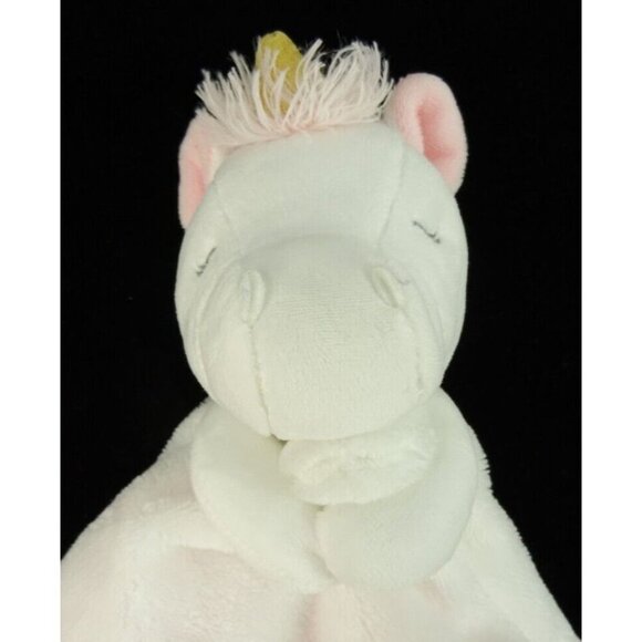 Carters Pink Unicorn Lovey Silky Fabric Baby Security Blanket Plush Toy - Picture 8 of 9